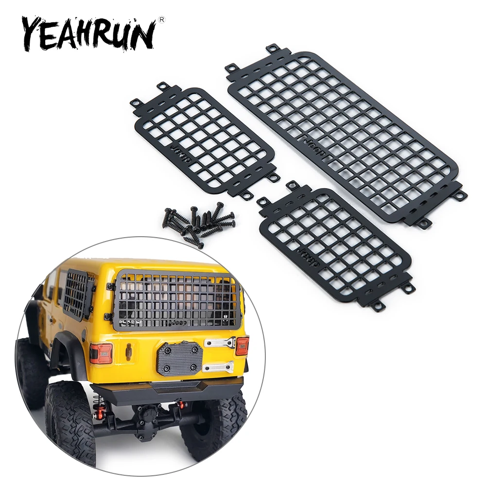 

YEAHRUN 1 комплект металлическая стереоскопическая сетка для осевого стекла SCX24 AXI00002 JEEP Wrangler 1/24 RC Гусеничный автомобиль украшения детали