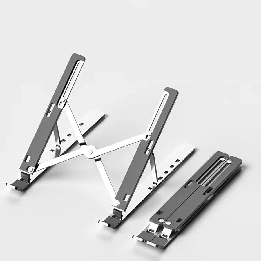 Aluminum alloy material convenient and adjustable laptop stand lightweight and foldable design easy to install laptop stand