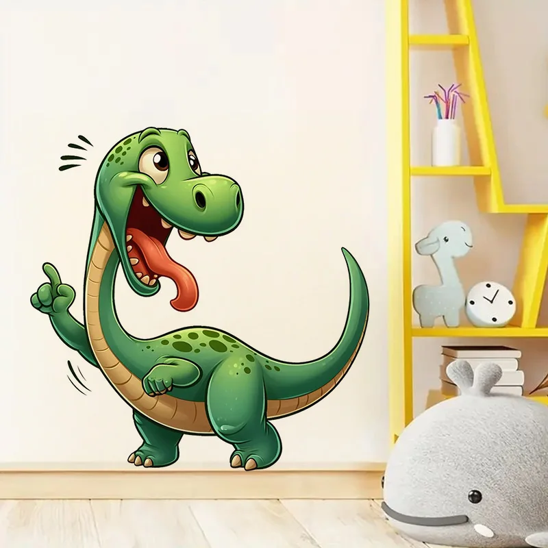 Cartoon Dinosaur Sticker Water-proof Home Wall Decal Used For Wall Bathroom Cabinet Door Toilet Car Laptop wall stickers