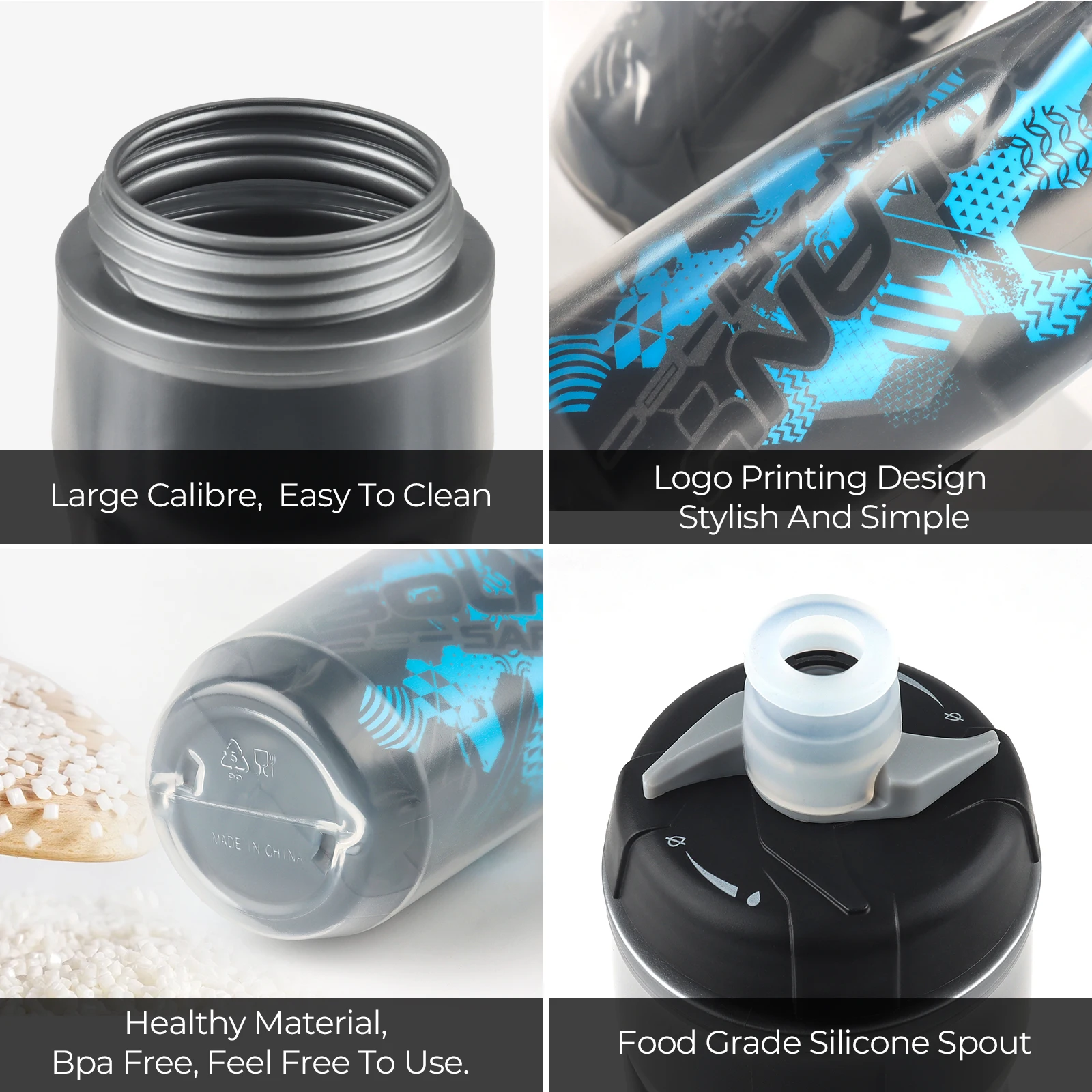 Bicycle 600ml Water Bottle Squeeze Out Water PP5 Double Layer Heat And Ice-Protected GYM Fitness Outdoor Sports Cup 1PC for BOLANY bicycle water bottle,water bottle,sports bottle