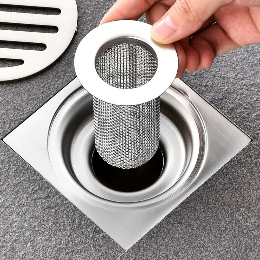 

Stainless Steel Floor Drain Filter Mesh Kitchen Sink Anti-clog Filter Bathtub Hair Catcher Shower Leak Net Strainer Drains