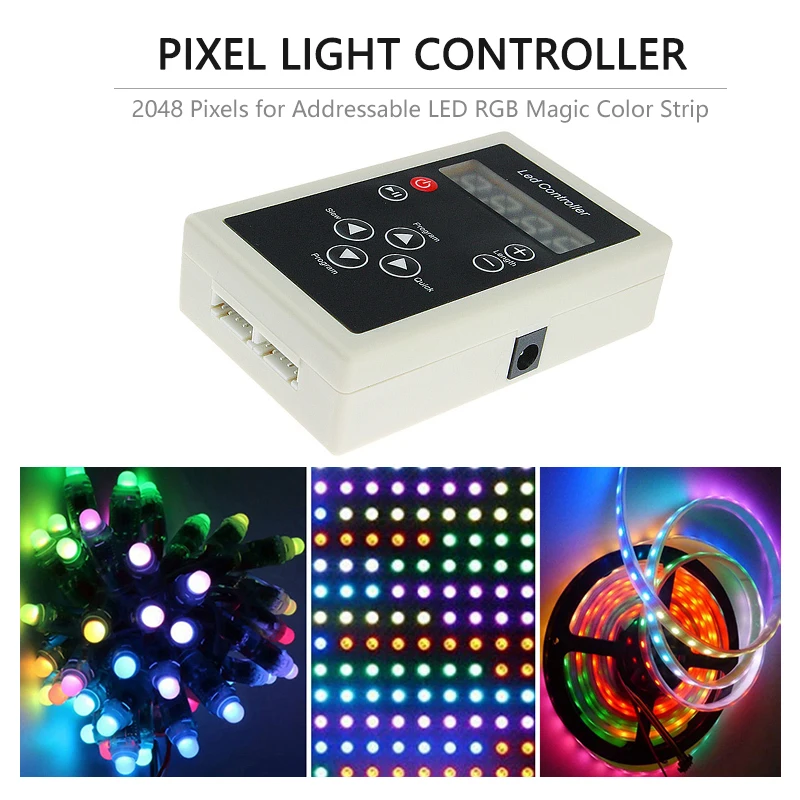 HC008 リモコン 133 から 4 WS2811 WS2812B 5050 RGB LED ライトストリップピクセルストリップ( アドレス指定 HC008 リモコン 133 から 4 WS2811 WS2812B 5050 RGB LED ライトストリップピクセルストリップ(