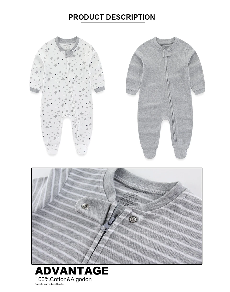 Newborn Baby Boys Rompers Spring Baby Clothes for Girls Long Sleeve Jumpsuit overalls