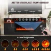 Electric Fireplace TV Stand, Led Entertainment Center-70 inch TV Stand with 36" Electric Fireplace, Living Room Tv Cabinet 4