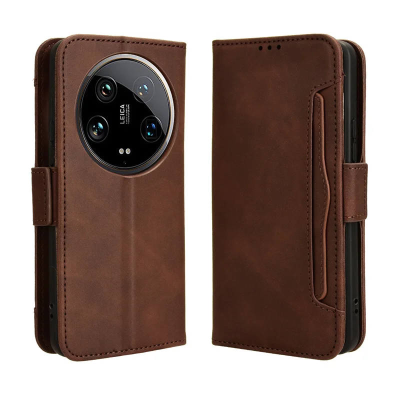 Per Xiaomi 14 Ultra Multi-Card Slot Cover Custodia In Pelle Protect Cover Per Xiaomi 14 Ultra Stand Flip Wallet Case
