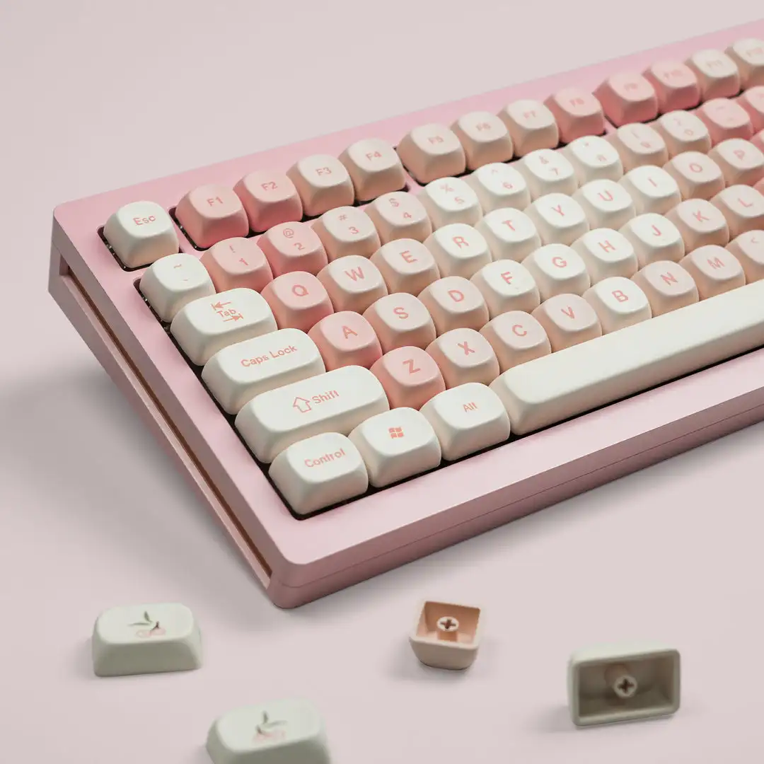 Pink Cherry mx Switch Teclado Mecânico 143 Chaves Cereja Perfil de Moa Pbt Keycaps Alfândega Dye Sub 61 84 104
