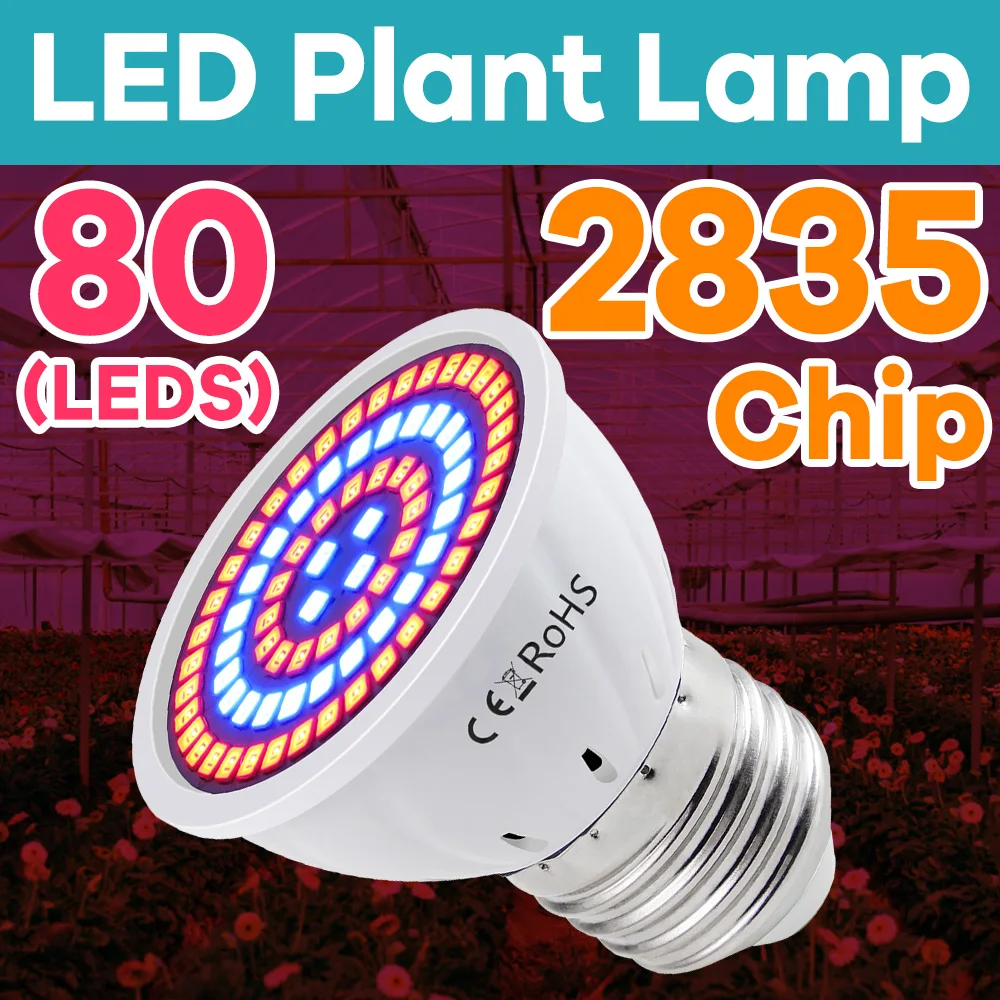 LED Plant Grow Light Bulb E27 Full Spectrum GU10 Hydroponic B22 Seeding Cultivation Lamp MR16 Succulent E14 Growth Lighting 220V