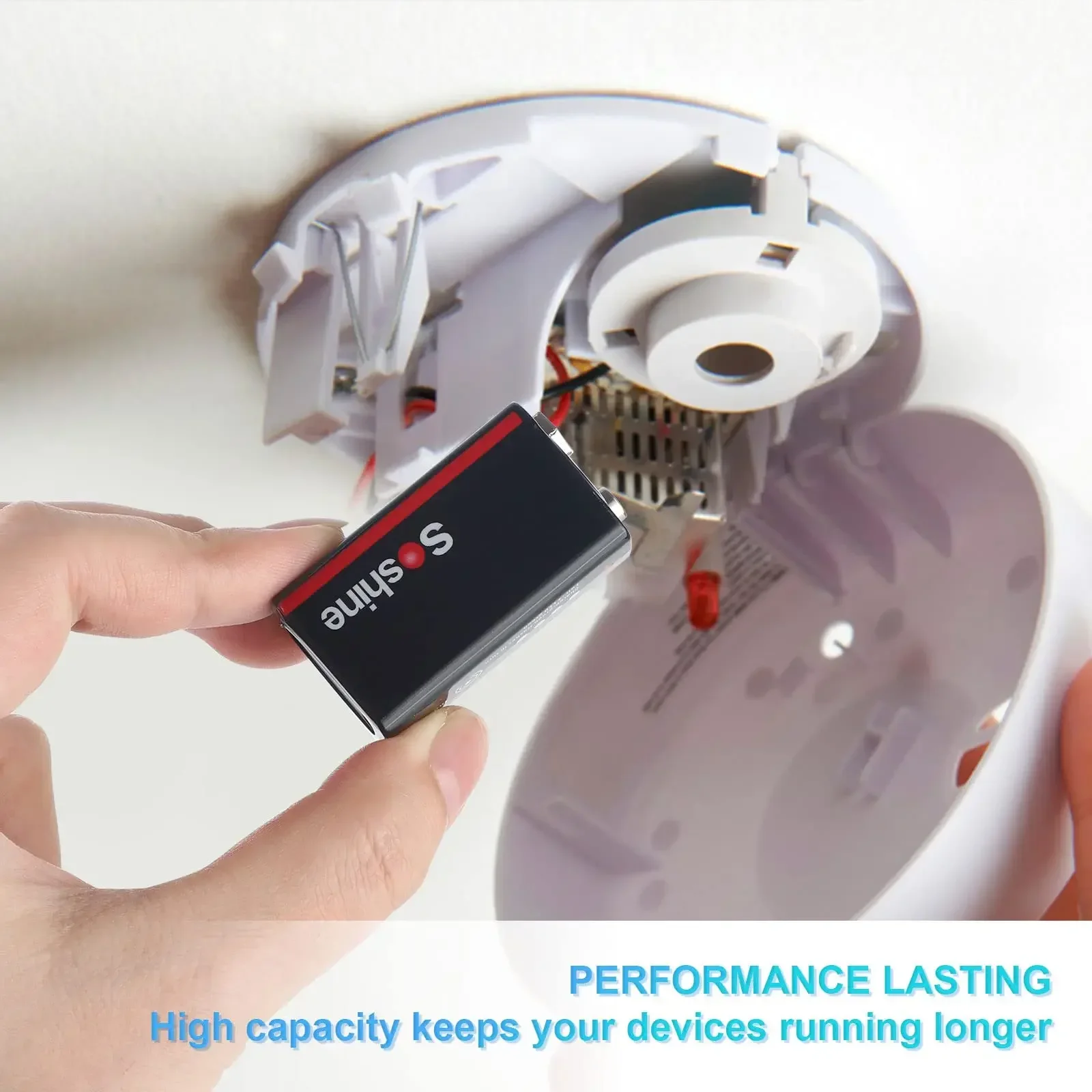 USB Lithium-ion Battery 9V 500mAh Low Self-discharge Li-ion Rechargeable Batteries 4-Year Shelf Life 4LED Power Display