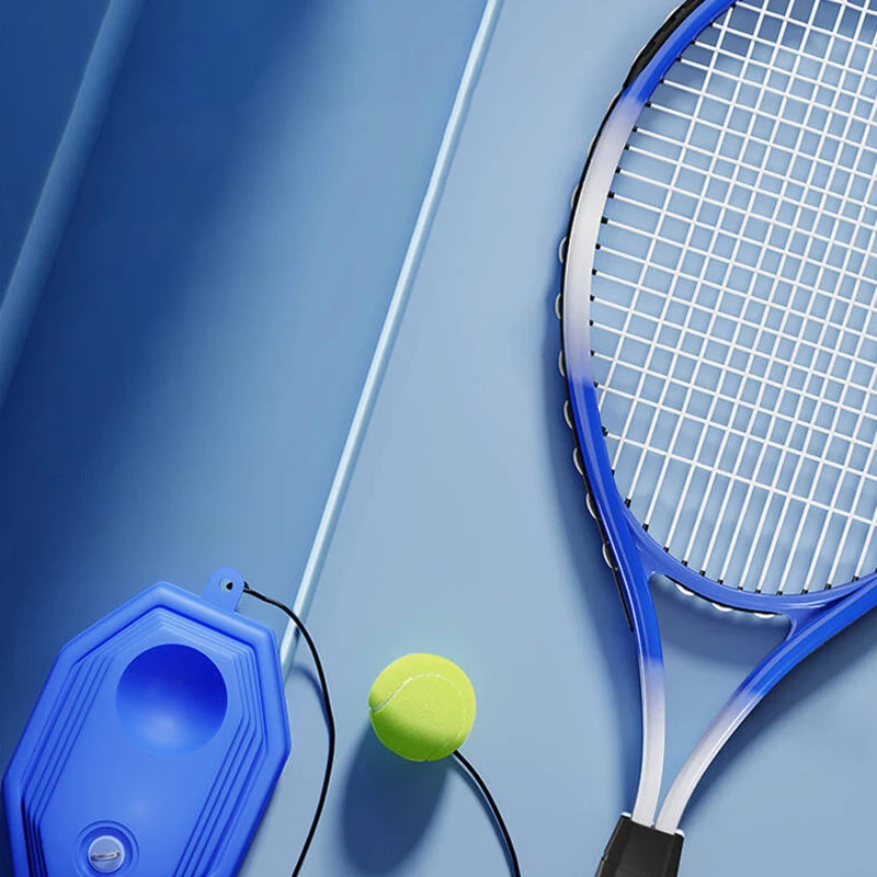 Portable Solo Tennis Trainer Rebound Tennis Ball With String Rope Self Practice Training Tool For Adults Kids Beginners