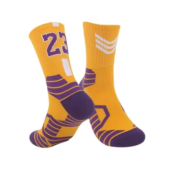 Alternative view of Sweat-absorbing Non-slip Wear-resistant Stockings Professional Basketball Socks Football Socks Men Sports Training Number Socks