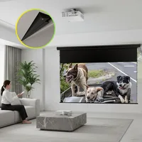 Motorized Electric Drop Down Nano Grey ALR Projection Screen Wall Mount 150inch 16:9 4K Projection for Tri-color Laser Projector - Image 3