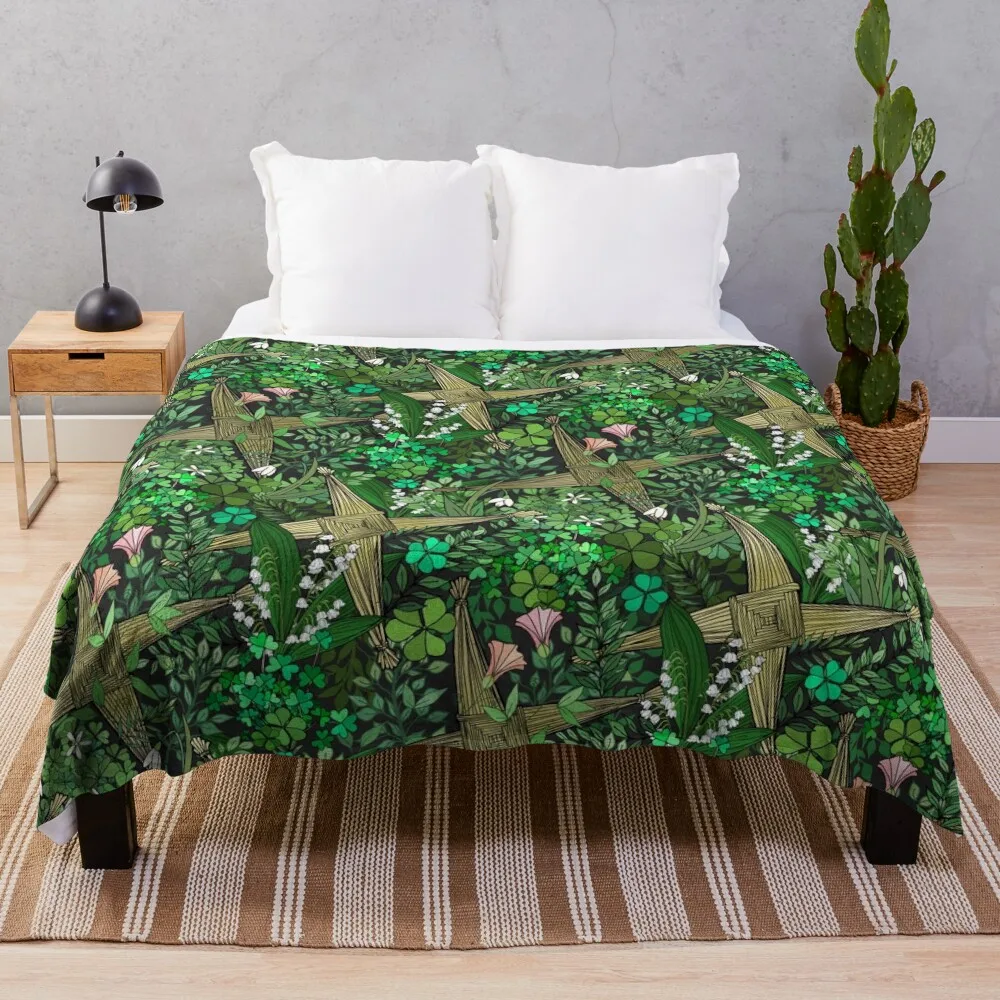 

Saint Brigid's Cross in the Celtic Spring Throw Blanket anime Furry Blankets Bed Fashionable Blanket