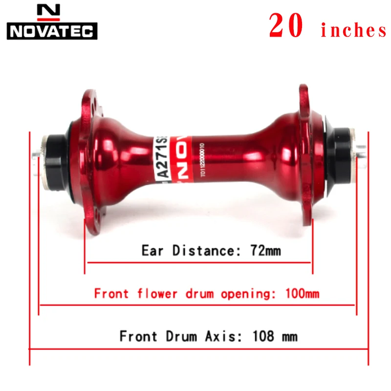 Bicycle Wheelset 20inch Novatec A271/F372SB V Brake 451 406 4bearing 7-11speed 20 24H Aluminum alloy Folding bike wheels