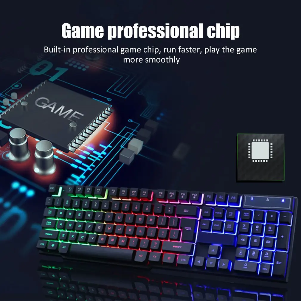 Keyboard Mouse Set Adapter for PS4 PS3 Xbox One For Xbox 360 Gaming Rainbow LED Typewriter Inspired Mechanical Keyboard 4