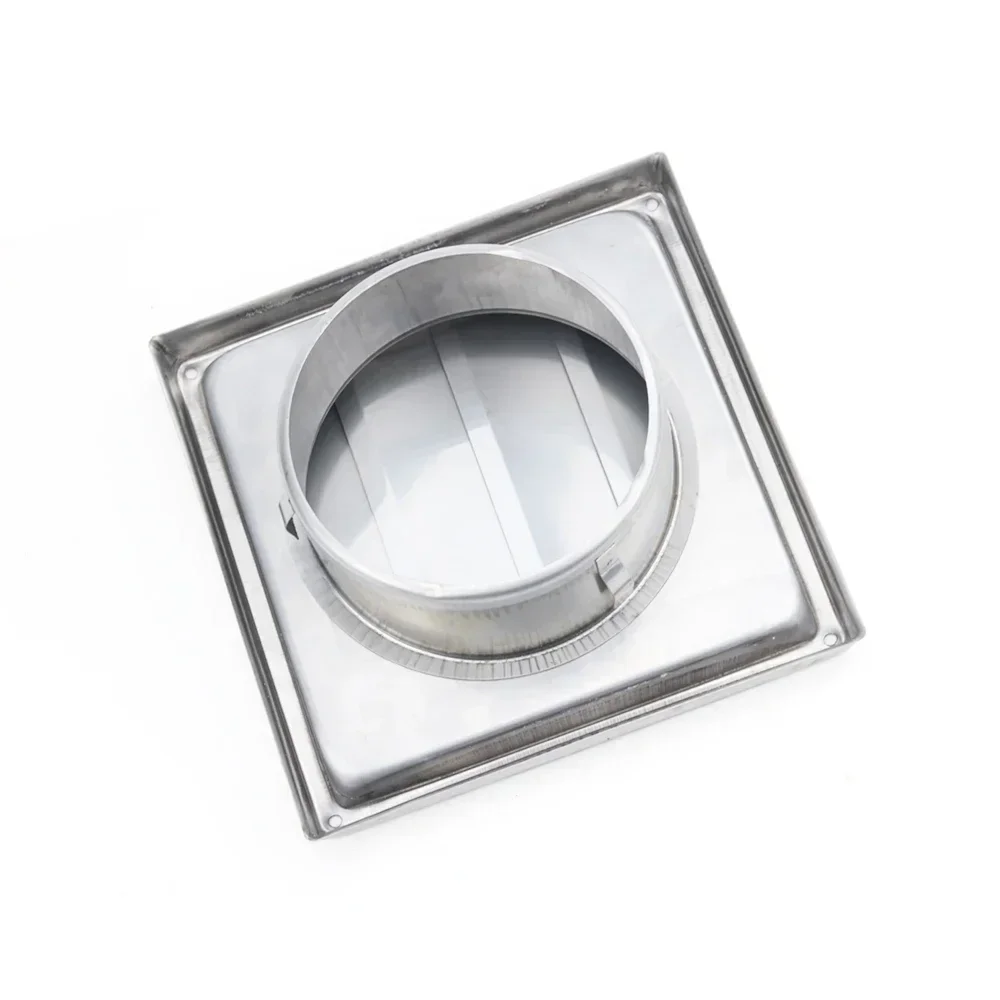 304 Stainless Steel Air Vent Duct Grill Air Outlet Windproof Rainproof Bathroom 100/125/150mm