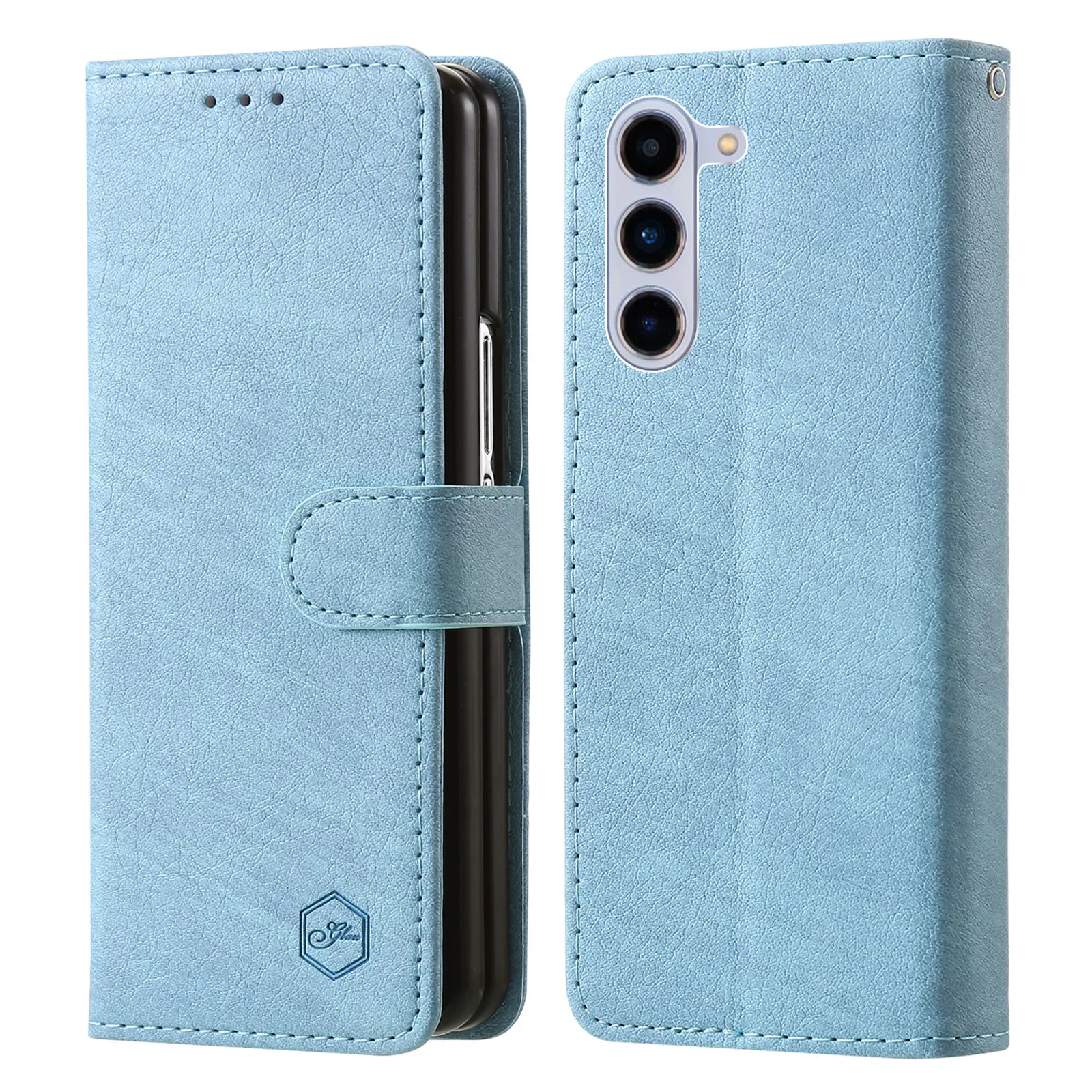 Premium Flip Leather Wallet Phone Case with Kickstand and Card Slots - Business Book Style Cover