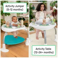 High quality- Spring & Sprout 2-in-1 Baby Activity Center Jumper and Table with Infant Toys - Ages 6 Months +, First Forest - Image 2