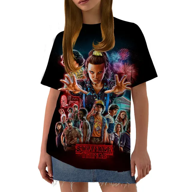 Pantano músculo salto Camisetas De Stranger Things para mujer, camisas holgadas de manga corta  con diseño de Stranger Things, a la moda, en 3D, 2022| | - AliExpress