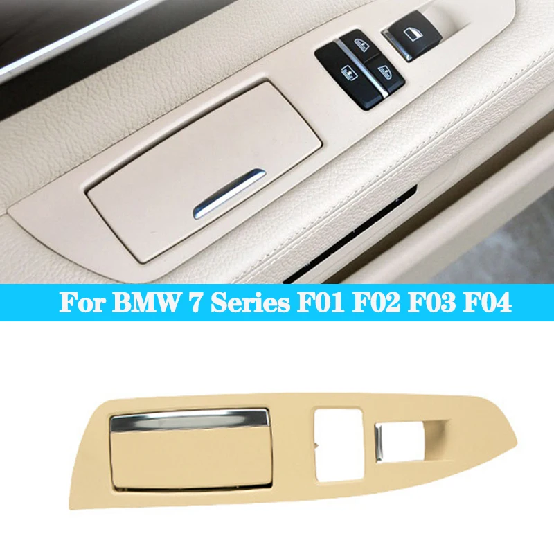 

Beige Car Ashtrays Cover ABS Rear Door Ashtray Box Cover Panel Trim For BMW 7 Series F01 F02 F03 F04 730 740 Auto Accessories