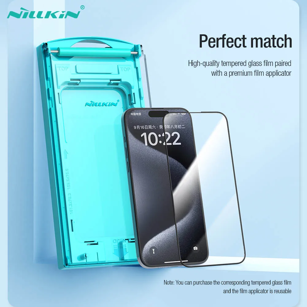 

For iPhone 15 Pro Max Screen Protector NILLKIN EZ SET Tempered Glass With Easy Installation Tool For iPhone 15 /15 Pro/15 Plus