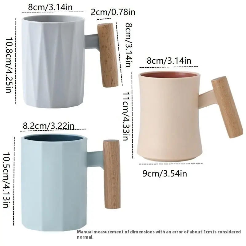 Creative Wooden Handle Toothbrush Cup For Bathroom Storage_voghion.com
