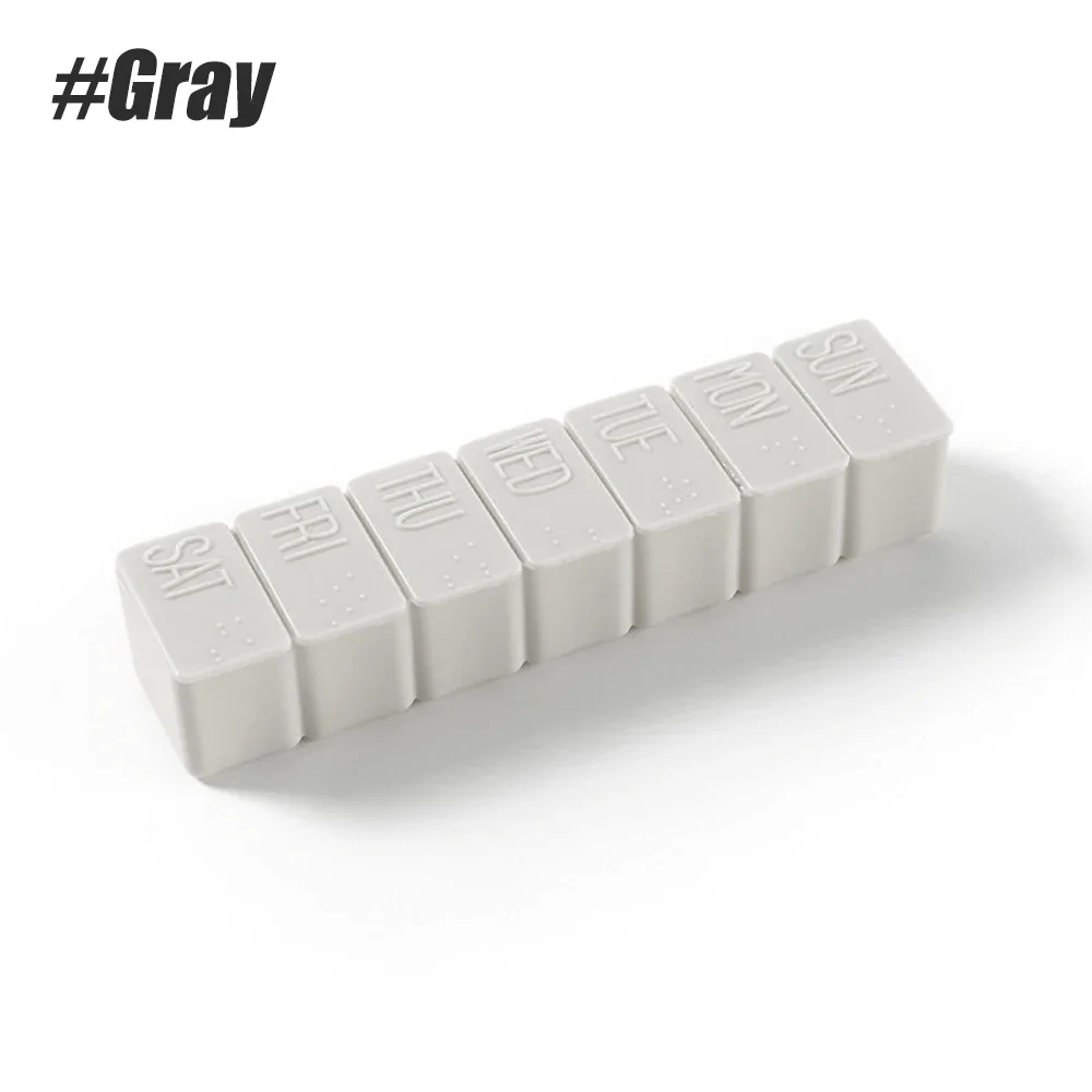 Compact 7-Day Travel Pill Organizer for Vitamins and Supplements