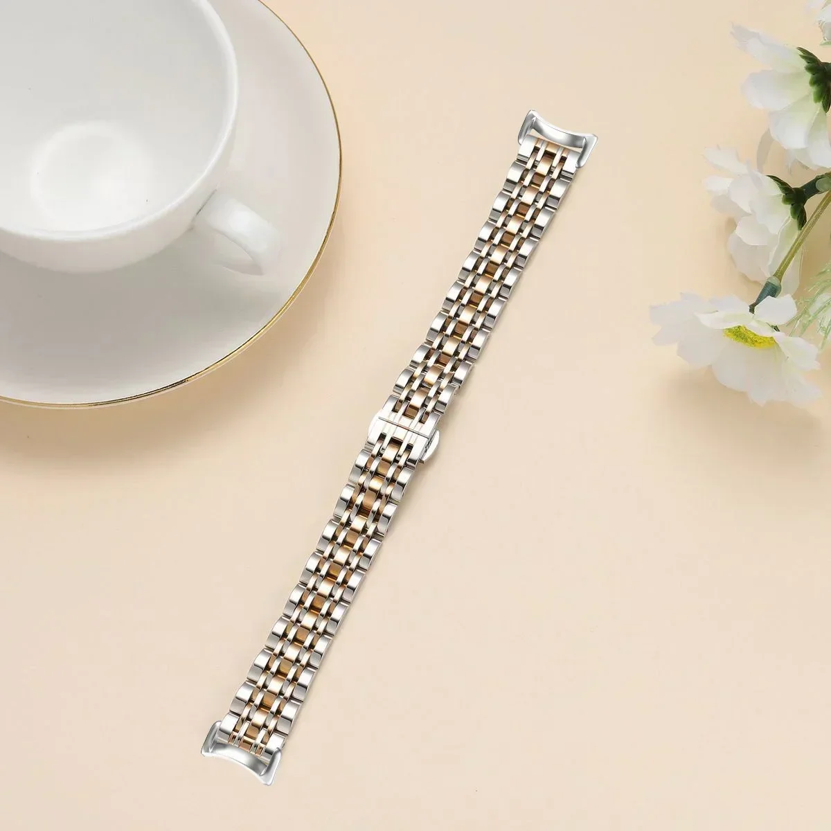 Elegant Stainless Steel Watch Strap - Universal Design