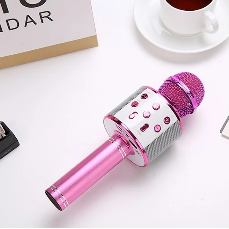 Микрофон Bluetooth для караоке 858 цветной микрофон новейший WS858 KTV Q7 WS1688 Wster |
