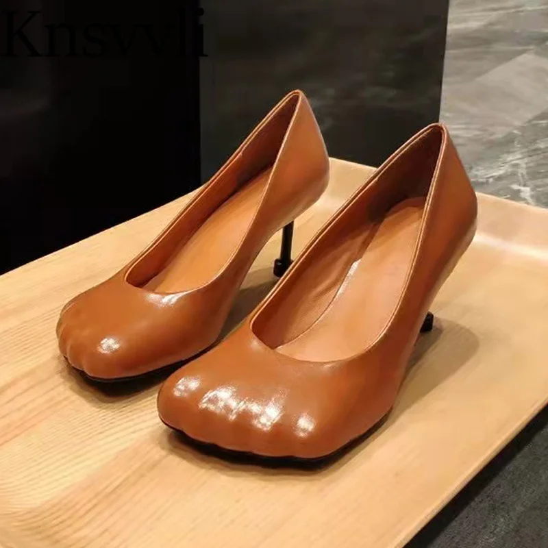 

Designer Thin Heels Shoes Women New Toe Style High Heels Sandals Woman Genuine Leather Square Party Runway Shoes Women