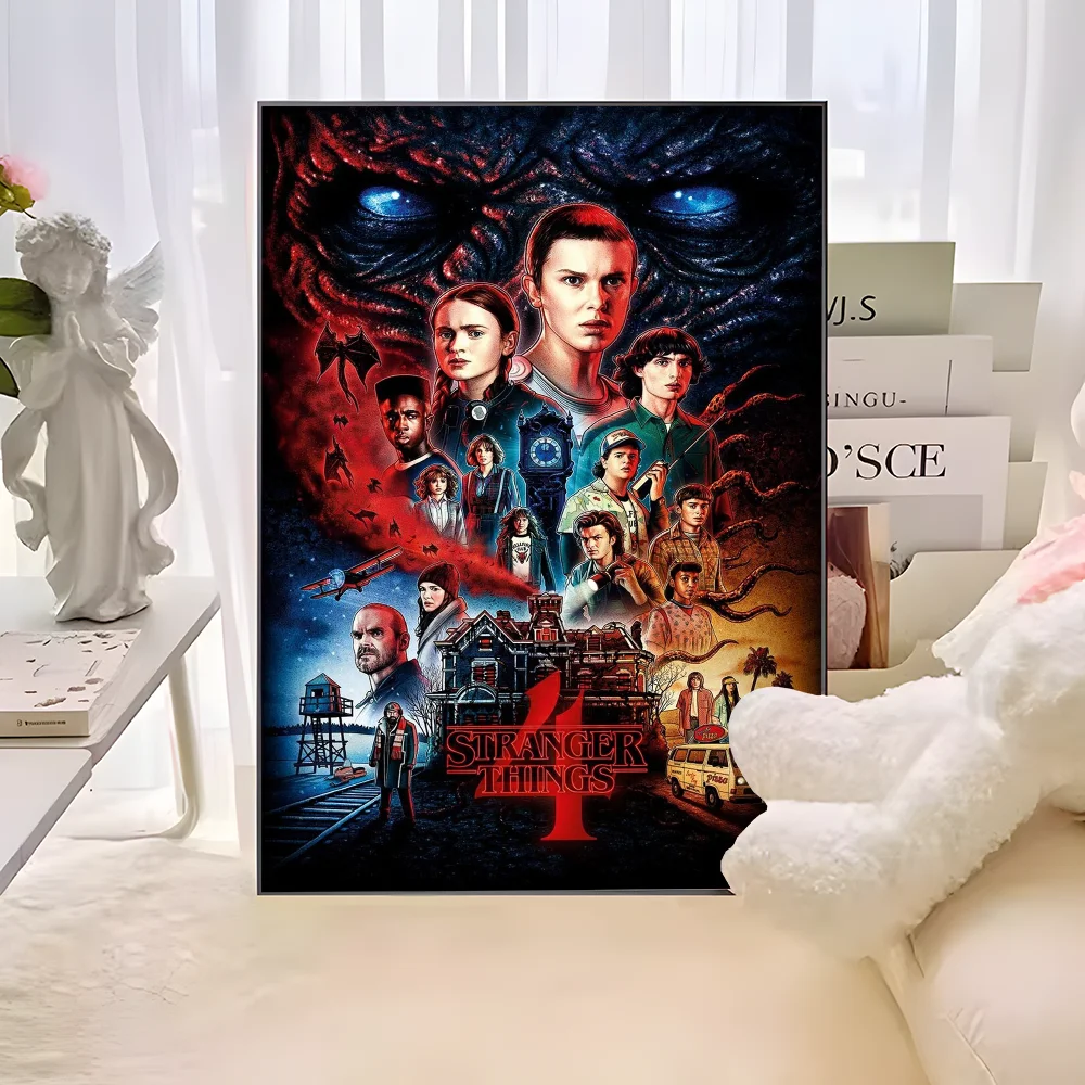 thumbnail image 1 of S-Stranger T-Things Tv Self-adhesive Art Poster Decoracion Painting Wall Art White Kraft Paper Home Decor, 1 of 5