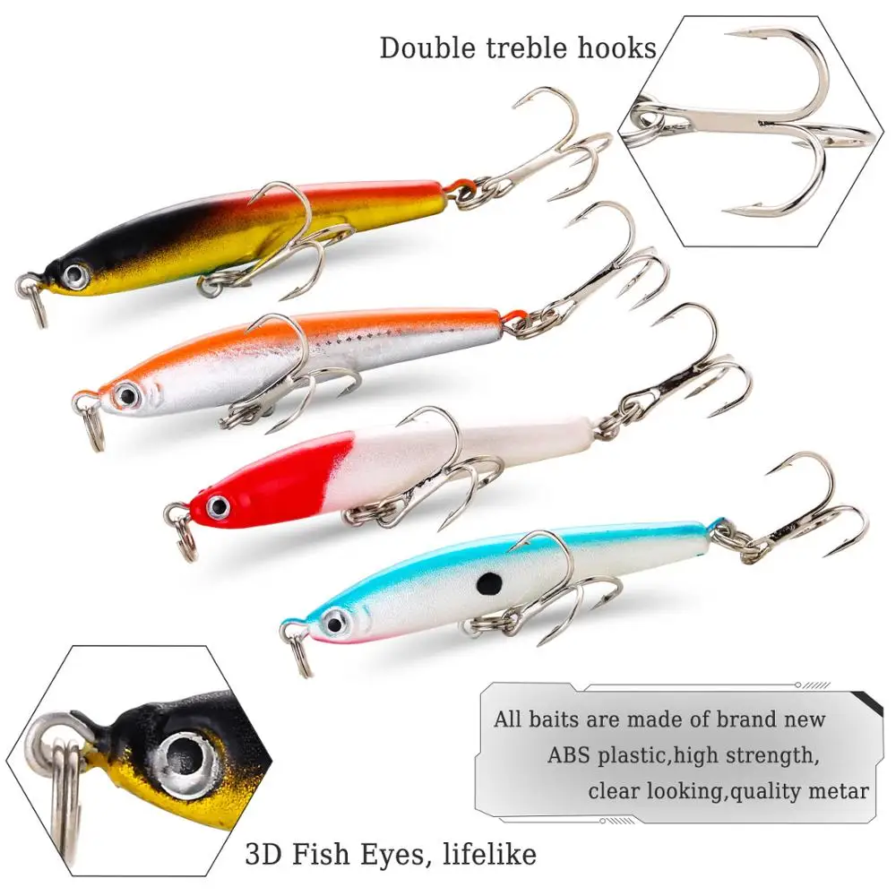 Bass Fishing Lure Wobbler Set 6