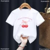 Summer Girls Short Sleeved T-Shirt Kids Top Toddler Fashion Bowtie Print O-Neck Short Sleeved Tee Children'S Candy Color Clothes 5