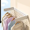 Indoor Folding Clothes Hanger Wall Hanging Invisible Drying Rack  Balcony Clothesline Pole Hanger Towel Rack 3