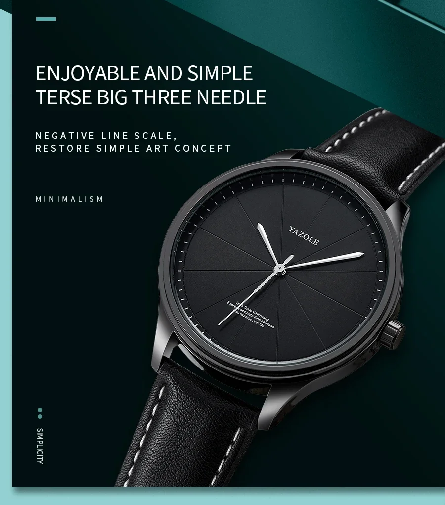 Luxury Men's Quartz Watch with Leather Strap - Elegant Business Style