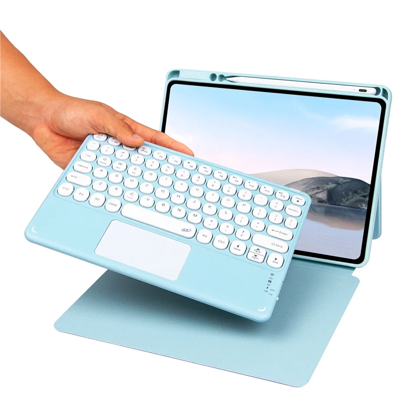 Touchpad Teclado e Mouse para Ipad Mini Capa com Suporte para Lápis Capa para Ipad Mini6 8.3 Russo Coreano Espanhol - Imagem 3