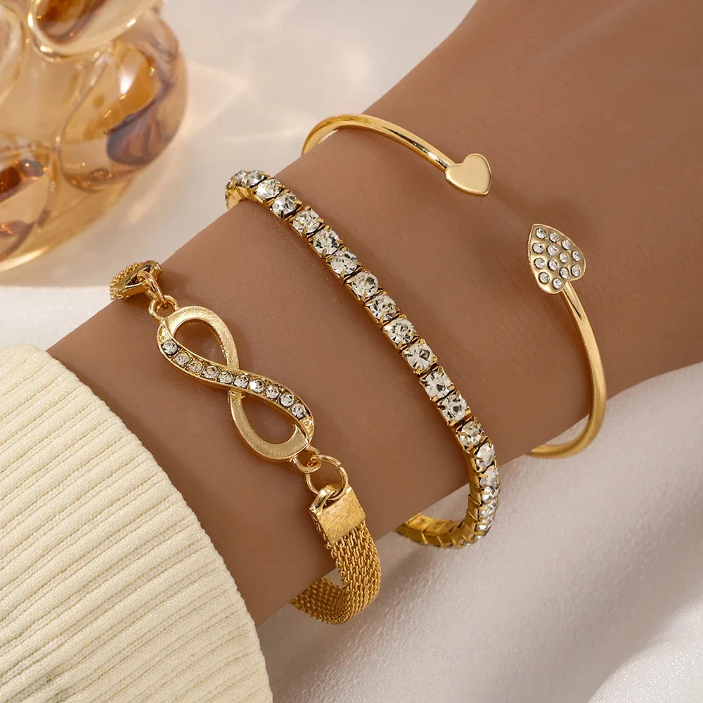 Bracciale Donna Simbolo Infinito Con Lettera A-Z E Cuore - Acciaio Inox 316L Regolabile, Regalo Personalizzato