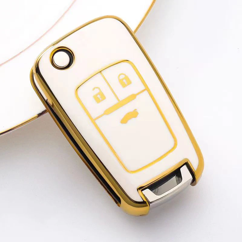 TPU 3 4 5 Buttons Car Flip Key Case Cover For Chevrolet Camaro Cruze Chevy Equinox Sonic Terrain Car Folding Key Fob Accessories