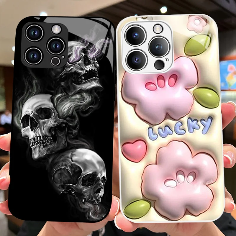 Luxury Tempered Glass Phone Case Shell