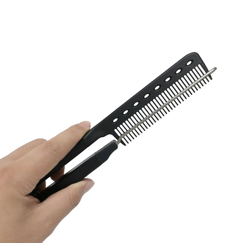 V Shaped Straightening Comb Hair Tool Hairstyling Brush Multipurpose Hair Care Styling Aid Straightener