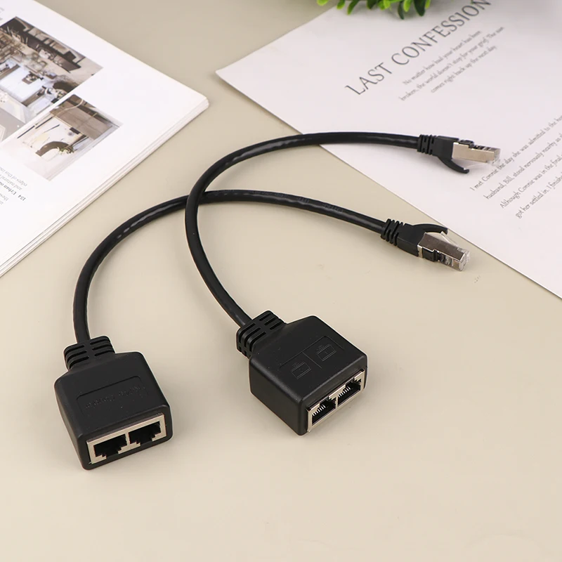 이더넷 분배기 케이블, 이더넷 소켓 커넥터, 익스텐션 케이블, RJ45, 1 수-2 암 LAN 이더넷 케이블, 1PC
