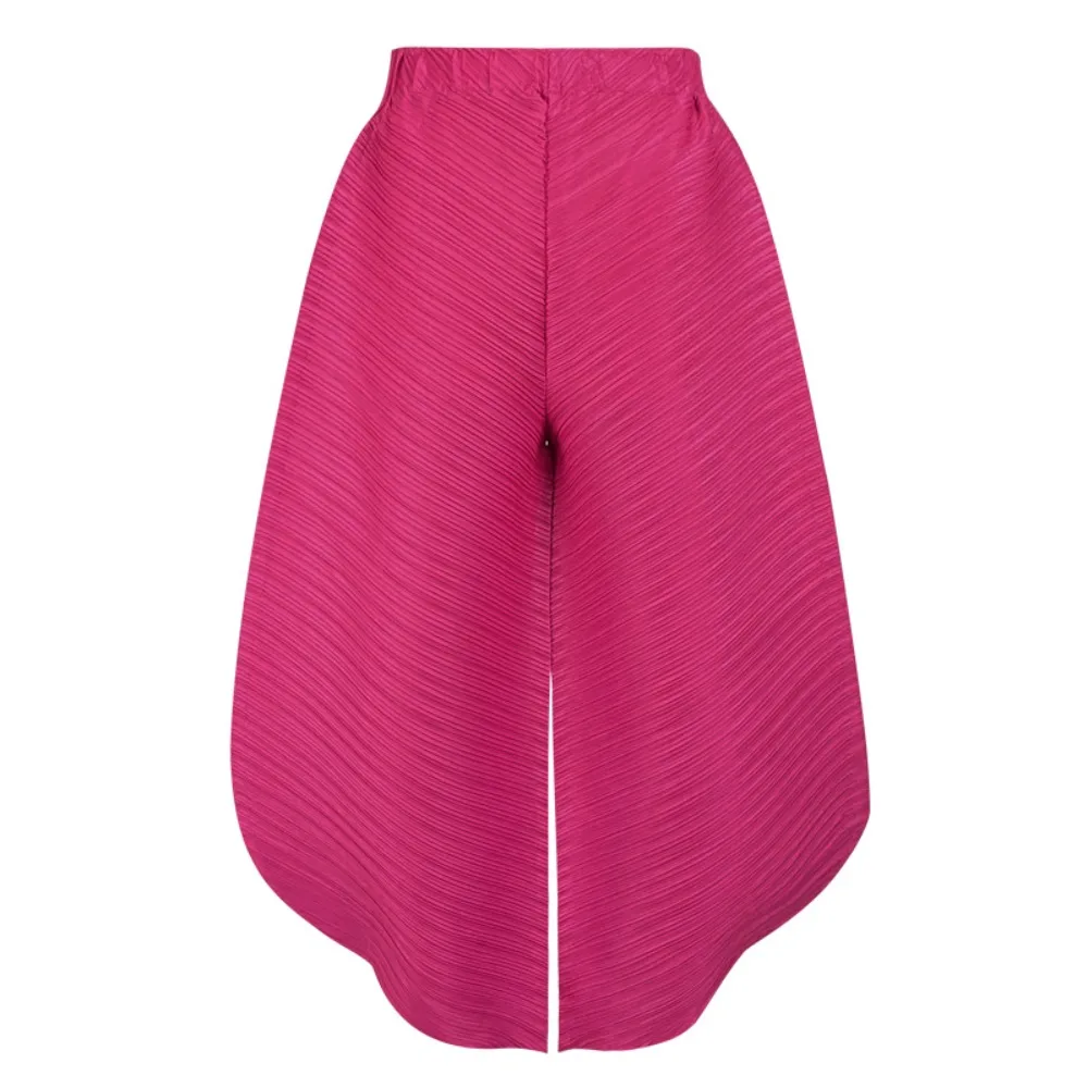 

Miyake Casual Women's Pants Japanese Loose Comfortable Elastic Slim Harlem Pants Pleated Casual Large Size Women's