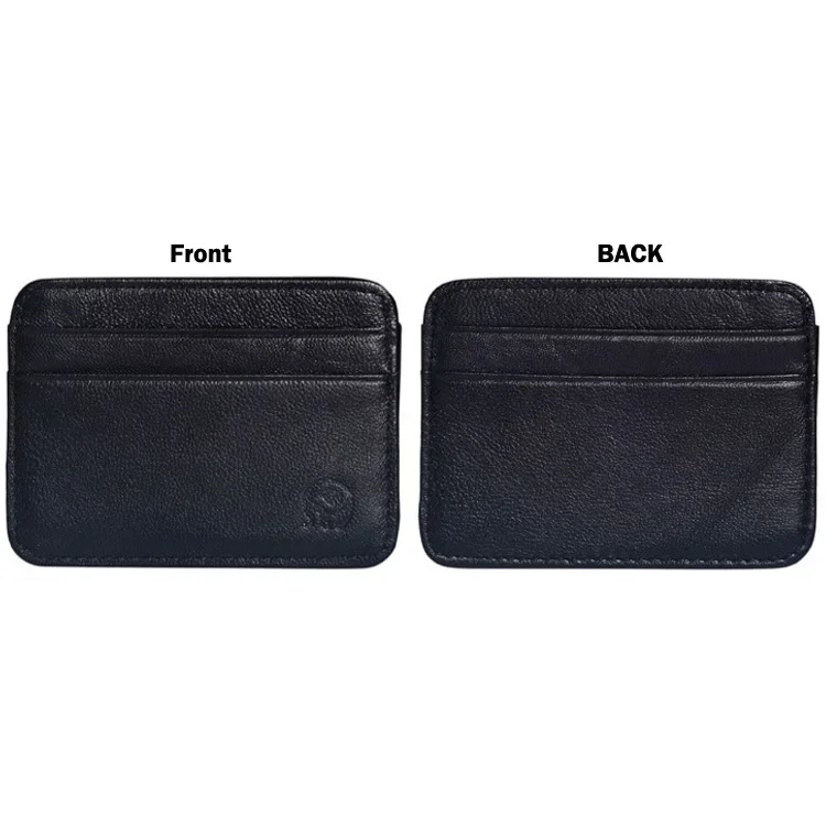 Slim Sheepskin Leather Card Id Holders Credit Wallet Credit Cards Case Porte Carte Namecard Pass Holder Protector Leather
