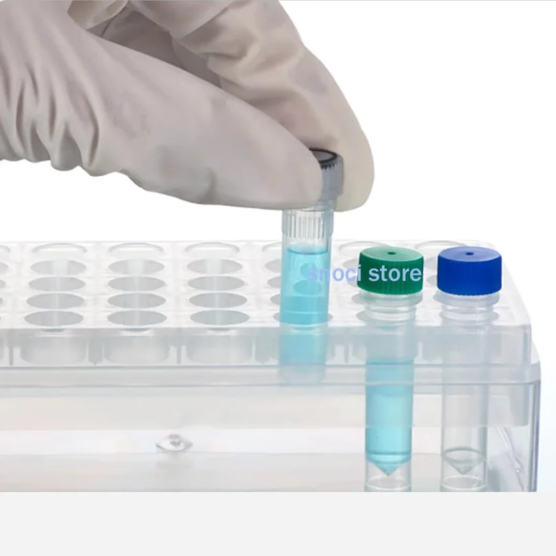 1.5ml Cryopreservation Tube Cryotube Freezing Tubes Centrifuge Tube Cryo-Tubes for Lab Analysis Screw Cap 100pcs