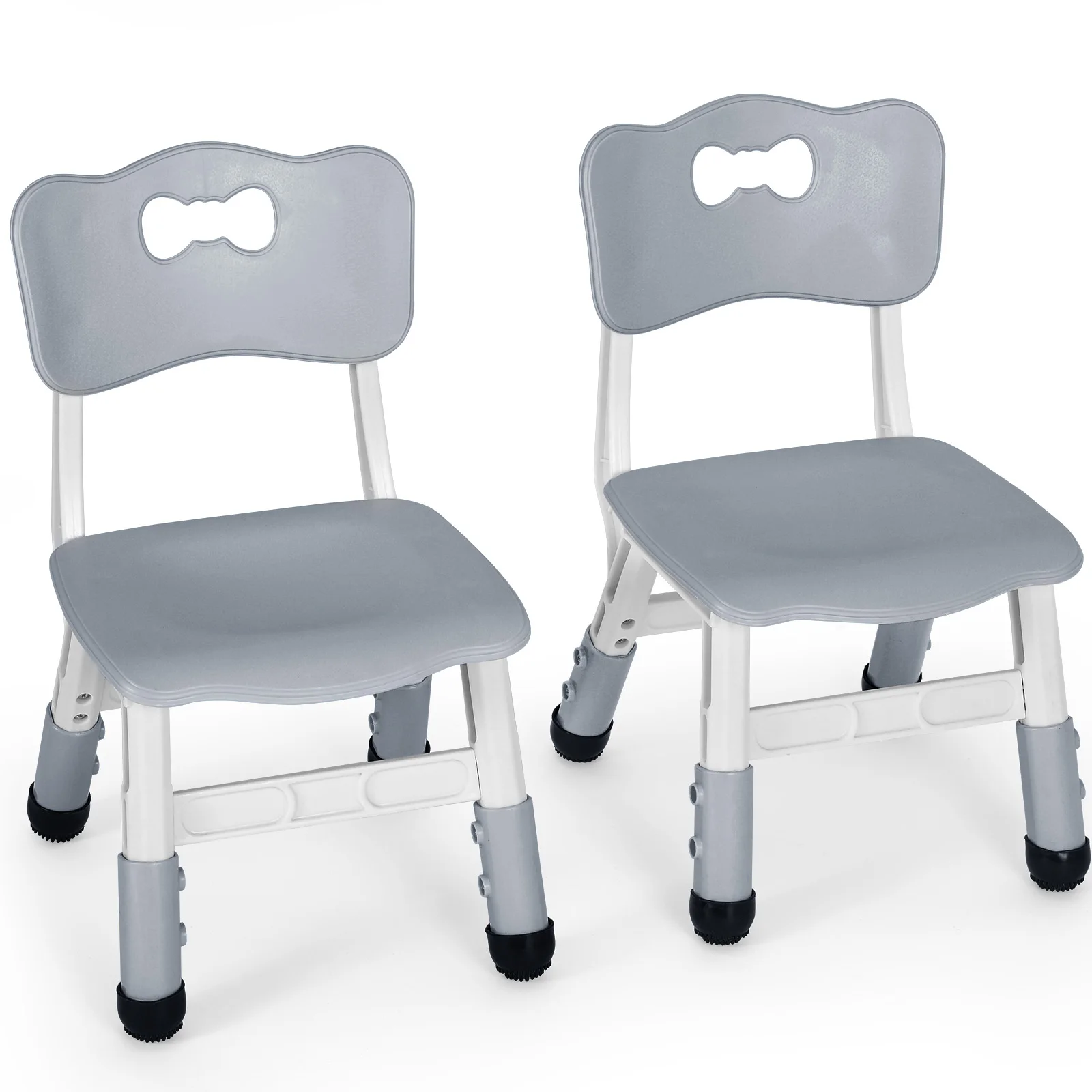 2Pcs Stackable School Chairs Kids Chairs Toddler Chair Height Adjustable Stools Ottomans
