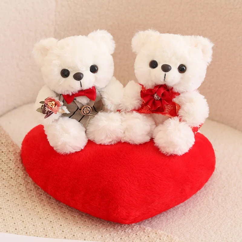 

Creative Love Couple Teddy Bear Plush Toy Cute Soft Stuffed Animals Bears Plushies Doll for Girlfriend Lover Valentines Day Gift