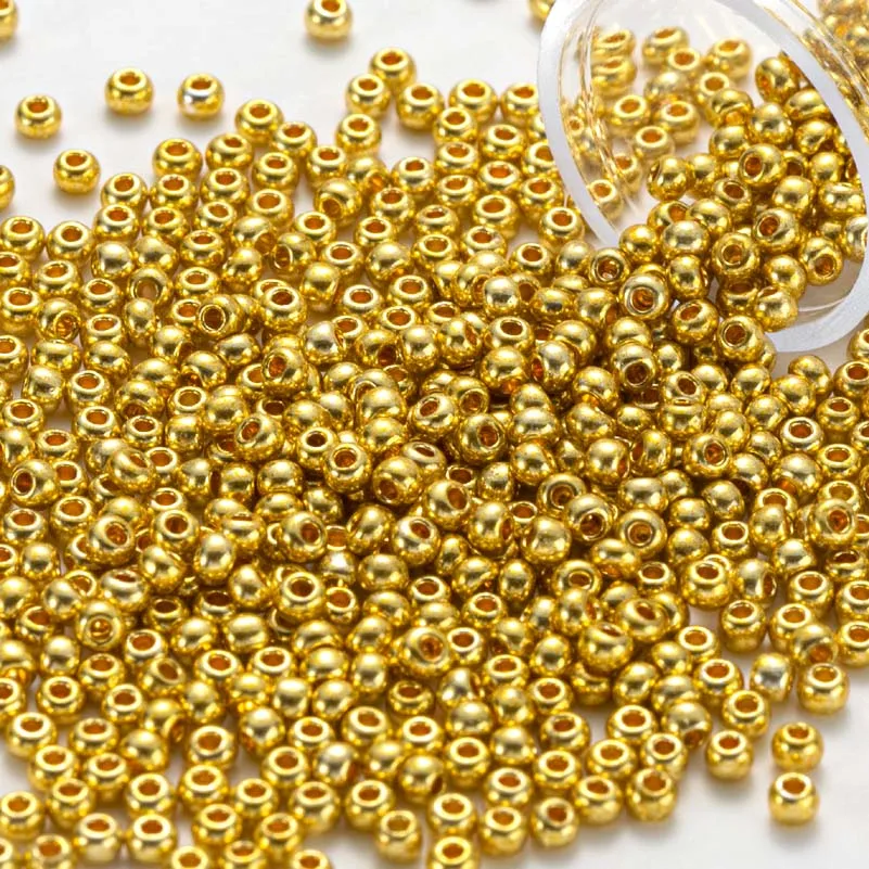 TAO Round Beads 2.0MM 10Grams/Tube Metallic Color Glass Beads For DIY Needle Work Sewing glass beads metal beads metallic beads