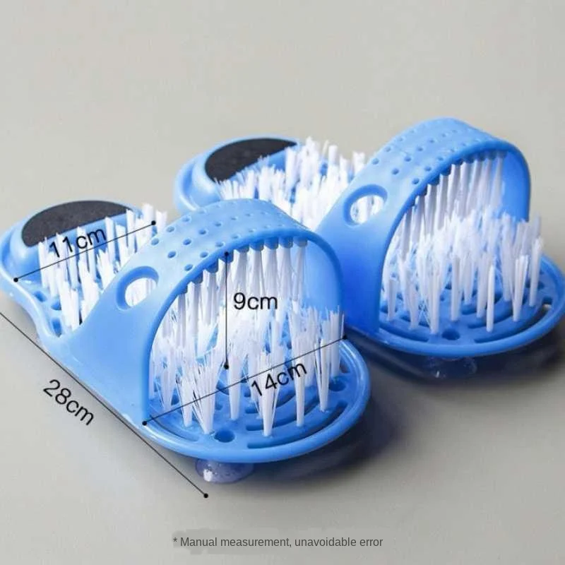 

Plastic Remove Dead Skin Massage Slipper Foot Scrubber Bath Shoe with Brush Household Bathroom Foot Cleaning Brush Slipper