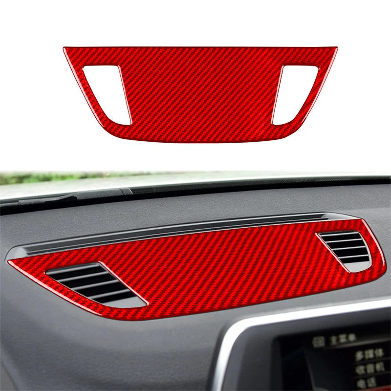 

For BMW X1 F48 2016 2017 2018 2019Real Carbon Fiber Sticker Dashboard Air Conditioning Outlet Vent Trim interior Car Accessories