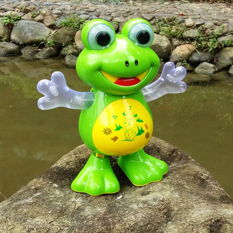 YIJUN New Electronic Dancing Frog Pet Toys Robot doll Toys Light Music Universal Interactive Toys Children Toys Brithday Gifts 3