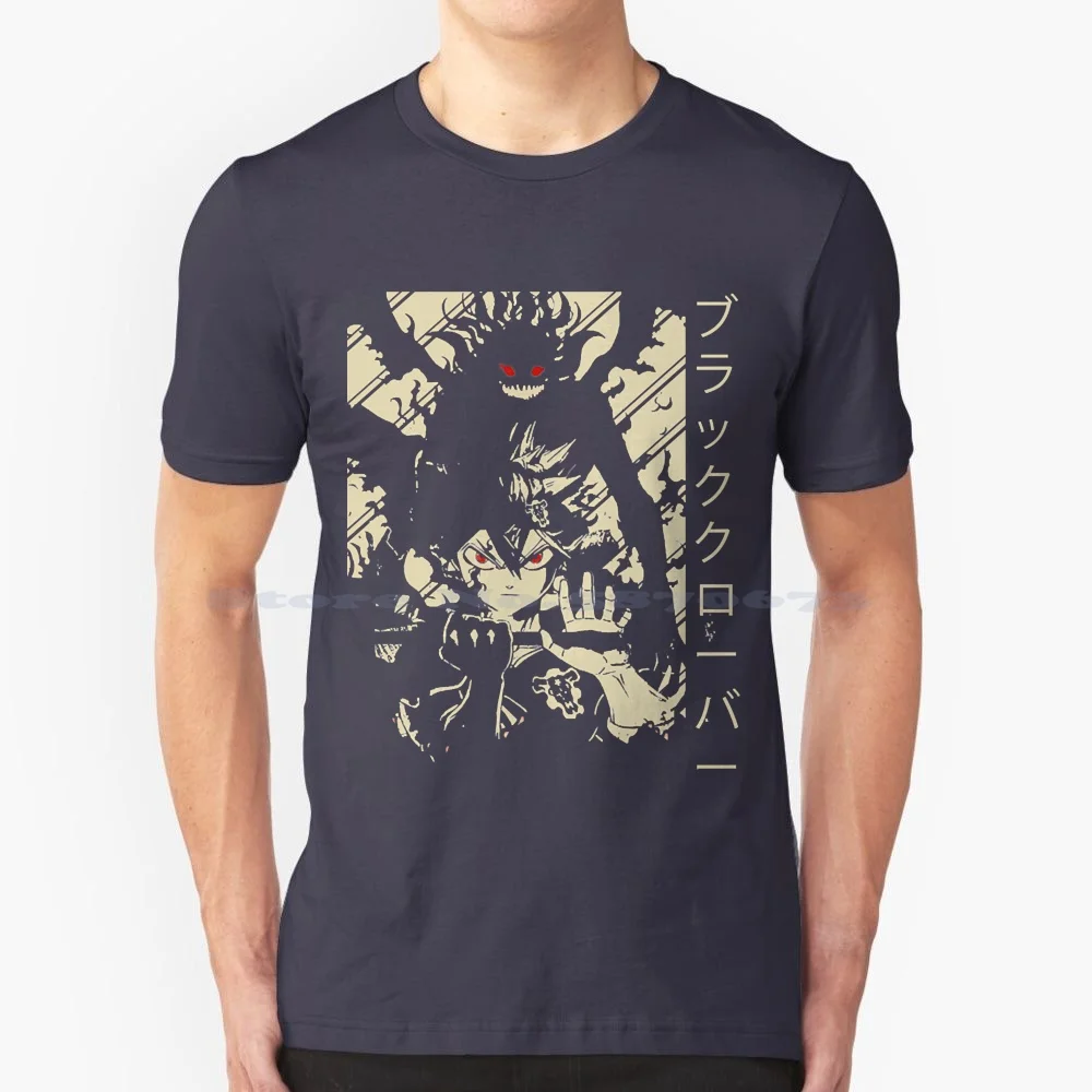 Black Clover Asta T Shirt 100% Cotone Tee Anime Asta Black Clovers Devil Japanese Manga Occulto Overlord Videogiochi Yuno Rbrow